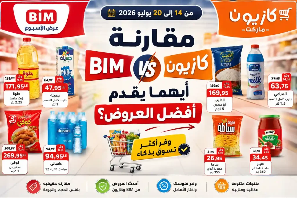 مقارنة عروض أسعار بيم وكازيون.. أيهما يقدم أفضل العروض هذا الأسبوع؟