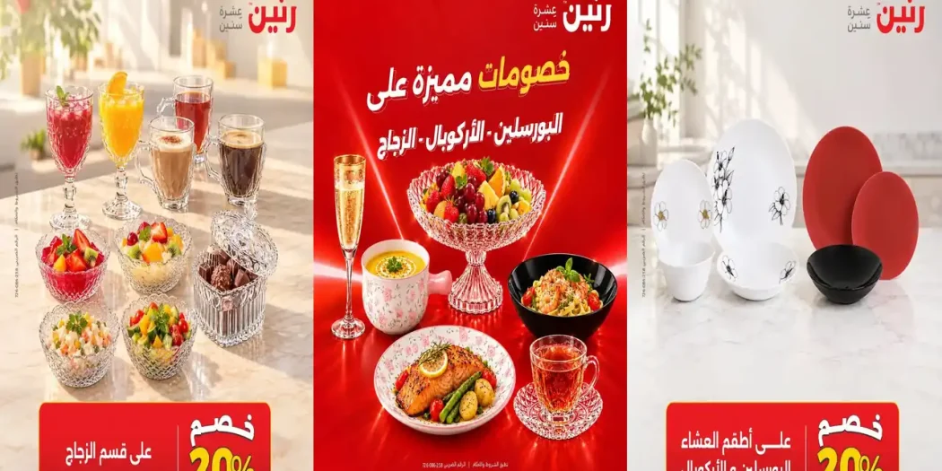 عروض رنين اليوم 14 أكتوبر 2026 على الاركوبال والبورسلين